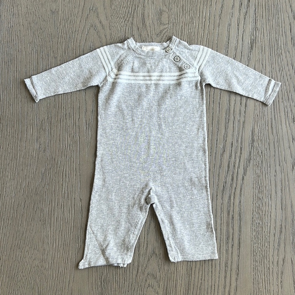 ANGEL DEAR BABY GREY LONG SLEEVE ONESIE